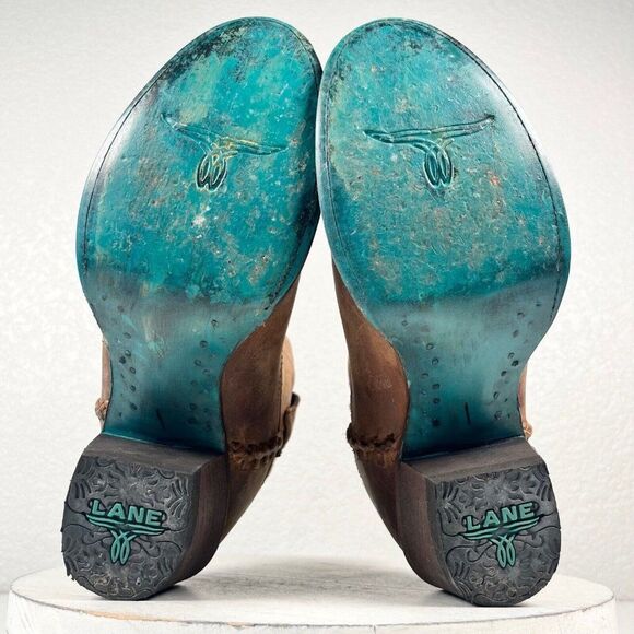 Women's Tan Ankle Boots - Picture 9 of 11